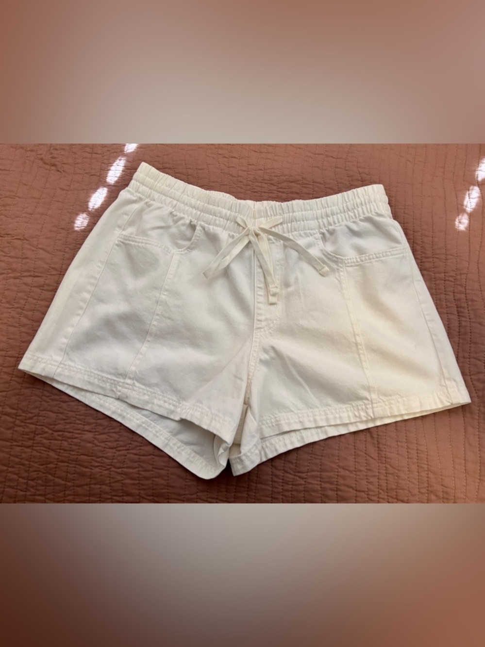 Universal Thread White High-Waist Drawstring Shorts - Never worn